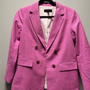 Talbots Pink Blazer Double-Breasted Suit Jacket